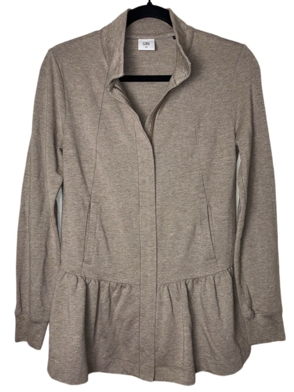 Cabi The Weekend Topper Jacket Style #3543 women's size XS Fossil Light Brown